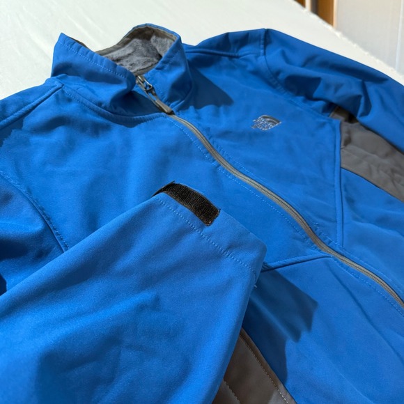 The‎ North Face Apex Bionic Jacket XL Blue Gray Fleece Lined Softshell Windproof